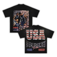 Avengers Team USA Boxy Vintage Graphic Basketball Tee Streetwear Y2K