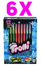 Trolli Sour Brite Candy Canes 6-PACK X 12 CT Ea Holiday Treats Assorted Flavors