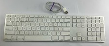 Apple A1243 Wired USB Keyboard MB110LL/B Aluminum Full Size Tested Working