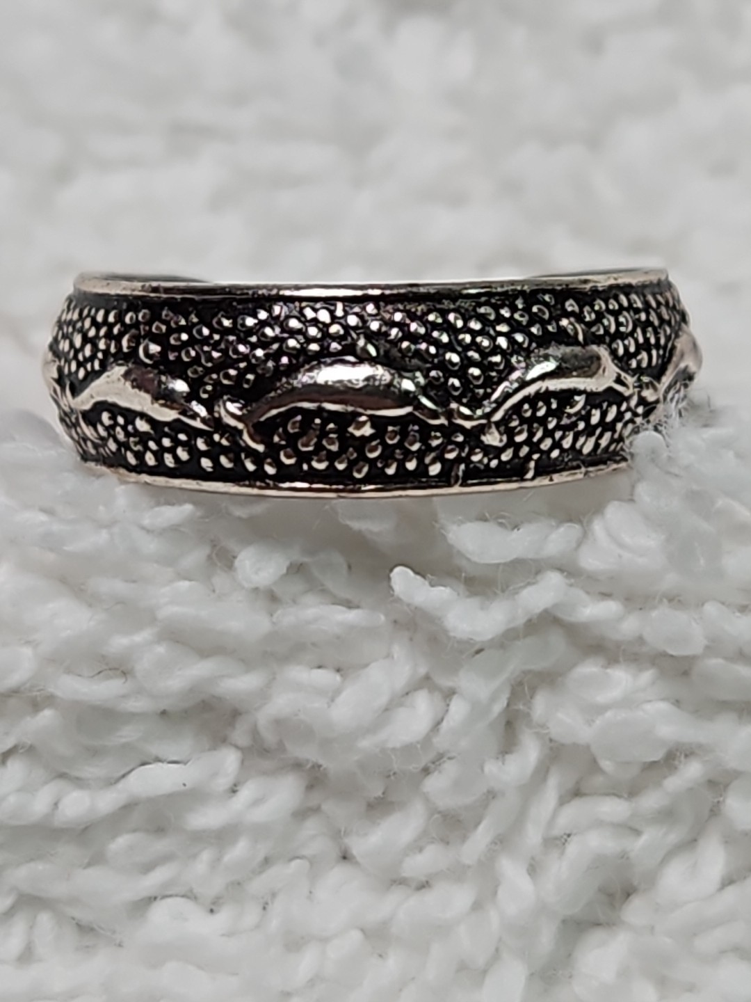 925 Silver Dolphin Toe Ring - Adjustable - image 1