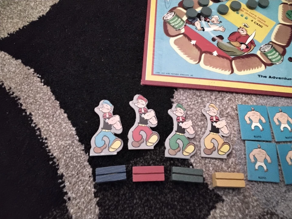 VINTAGE 1957 TRANSOGRAM POPEYE GAME COMPLETE EXCELLENT POPEYE THE SAILOR - Image 3 of 4