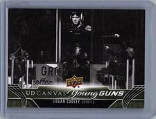 2023-24 Upper Deck #C237 Logan Cooley UD Canvas Black & White