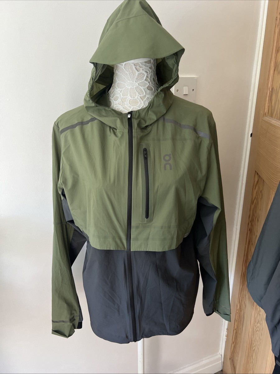 Run On Clouds Weather Jacket Men's Size L Green & Grey | eBay UK
