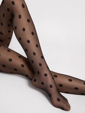 Fiore Spring Tights 20 Den – Floral Pattern with Matte Finish