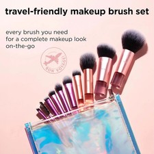 10pcs Complete Makeup Brush Set with Travel C...