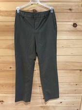 Coldwater Creek Women's Dress Pants Gray Flat Front Solid Regular