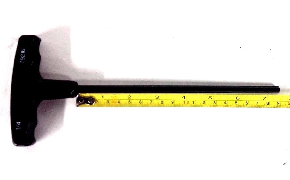 Klein Tools 9" Black T-Handle Hex Key Blade: 1/4"x7 1/2" 79216 *Made In The USA* - Image 2 of 4