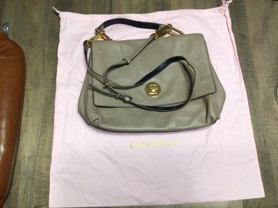 COCCINELLE Liya light  brown Leather Satchel / Crossbody Bag Leather