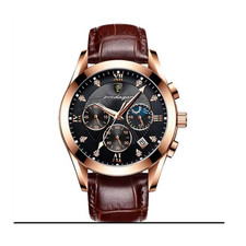 POEDAGAR Mens Quartz Analog Chronograph Watch...