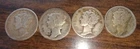 FOUR SILVER MERCURY DIMES -   1.49  SHIPPING.     Priced below melt value