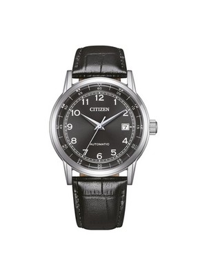 Citizen NJ0210-05E Herrenuhr Lederarmband schwarz