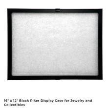 16" x 12" Black Riker Display Case for Jewelry and Collectibles