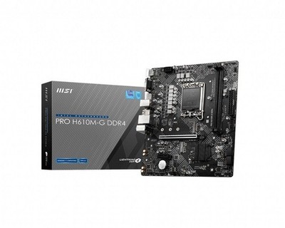 MSI PROH610MGD4 Motherboard PRO H610M-G DDR4 H610 Socket1700 Max64GB DDR4 mATX