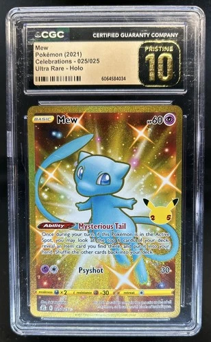 2021 Pokemon SWSH Celebrations Mew Secret Rare #025/025 CGC 10 Pristine