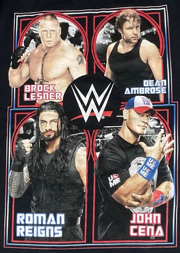 Camiseta WWE Estampado Gráfico Juvenil XL John Cena Brock Lesnar Roman Reigns Lucha Libre Foto 3 de 4