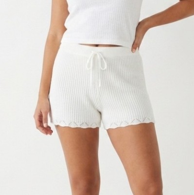 WILD FABLE Shorts Knit Sweater Super Soft Off-White Strings Womens XXL NEW NWT