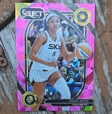Panini 2025 Select WNBA Courtside Angel Reese Chicago Sky #218 Pink Flash Prizm