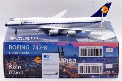 SQ Wings L2056 Lufthansa Boeing 747-8 Koln D-ABYT Diecast 1/200 Model Airplane