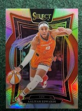 2025 Panini Select WNBA #32 Aaliyah Edwards Silver Prizms