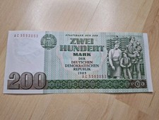 DDR 200 Mark Ostmark GDR East German Empire Berlin Wall Banknote