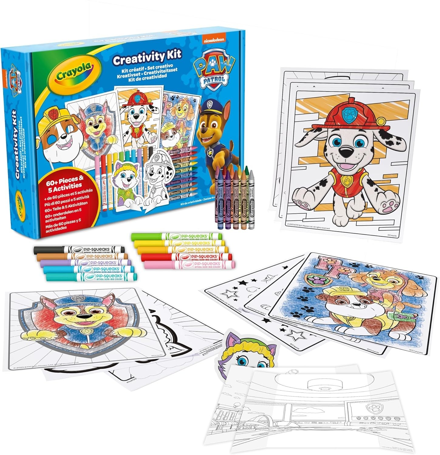 Crayola Paw Patrol 60+ pcs & 5 Activities Creativity Kit Kids Toys Games Gift - Image 2