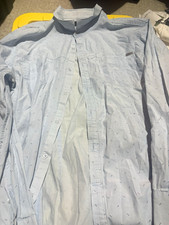GUESS G by GUESS Men's 2XL Blue Geometric Cotton Dress Shirt Point Collar