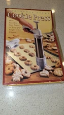 Vintage Williams-Sonoma Kuhn Rikon Stainless Cookie Press + Attachments +Booklet