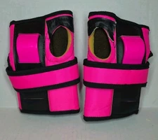 Vintage 90's Wrist Guards Neon Pink Roller Derby Roller Skate Franklin Size L