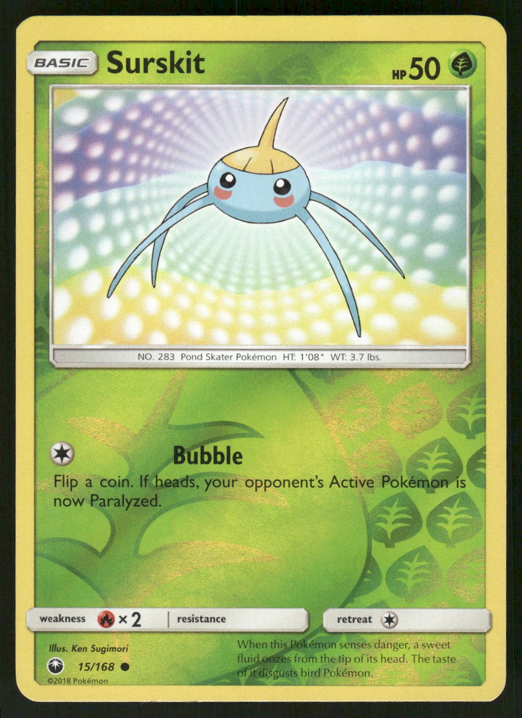 2018 Lightly Played Pokemon Surskit 15/168 Celestial Storm