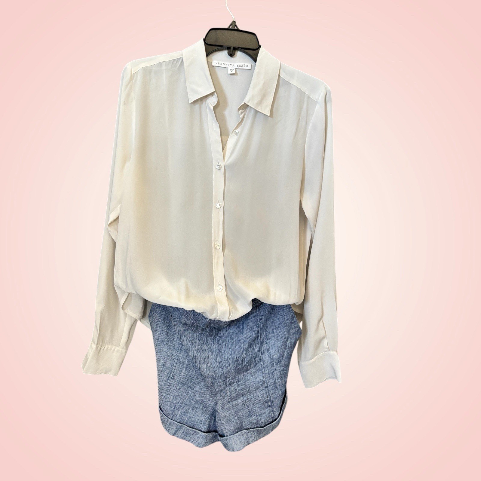 Veronica Beard Boca Button Down Romper Size 8 - M… - image 3