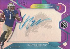 2020 Panini Elements Football Future Signs AUTO Purple #FSHB Hunter Bryant 07/25