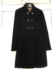 Tara Jarmon Wool Coat, Black, Uk 10