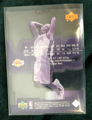 KOBE BRYANT 2000-01 Upper Deck SLAM Clear Acetate #27 LA