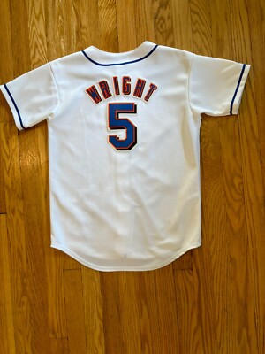 極美品 Majestic MLB NY Mets 5 WRIGHT Jersey David Wright #5 New York Mets Majestic MLB Baseball Jersey