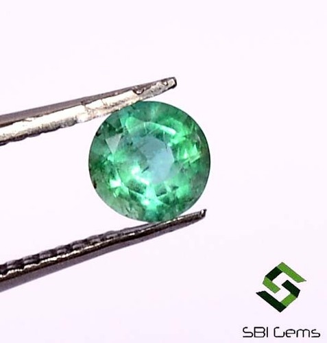 Certified Natural Emerald Round Cut 4.50 mm 0.34 CTS Unheated Loose Gemstone - Picture 2 of 5