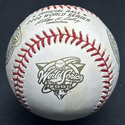 2000 World Series Rawlings Official Logo Baseball Subway Series Dualing Logos