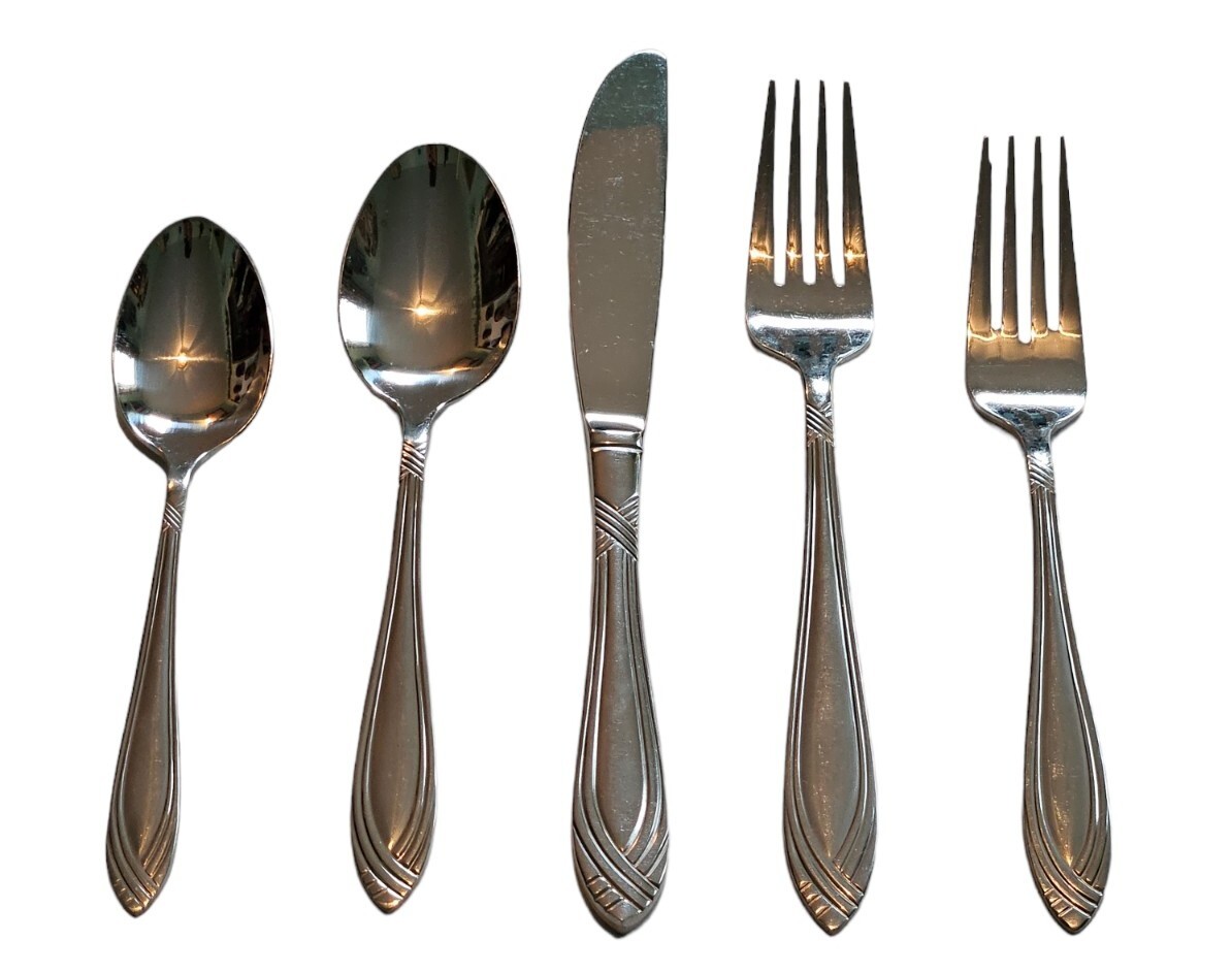 Oneida Stainless Flatware Windward 5 Pc Set Indonesia eBay
