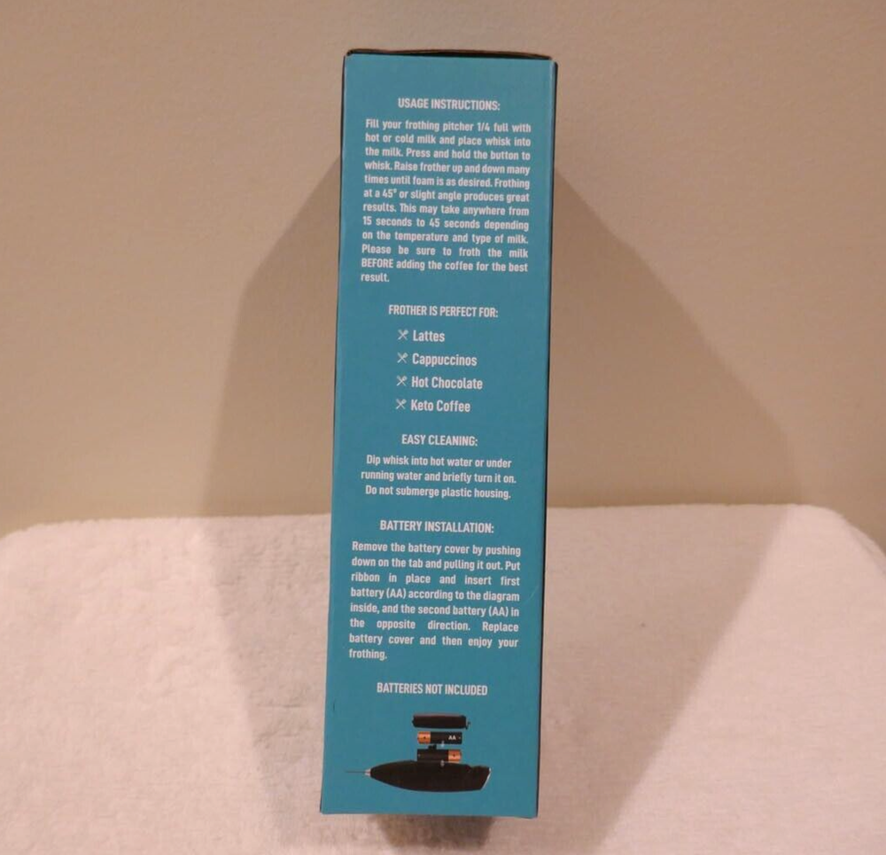 Zulay Kitchen Electric Milk Frother Battery Operated New in Box