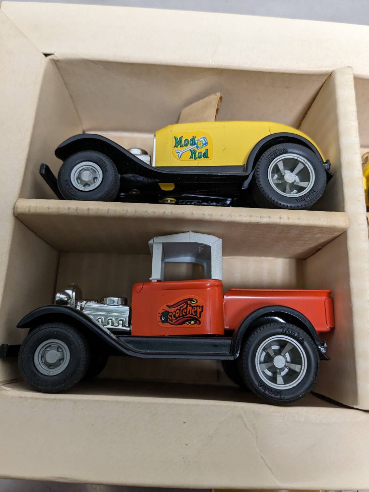 1970s Tonka Crazy A's Vintage Steel Toy Cars in Original Box Set Number