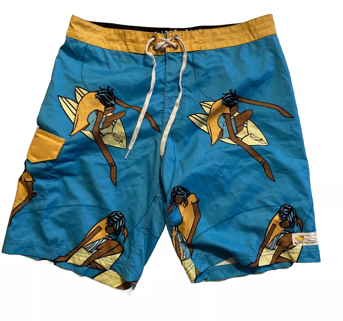 Billabong Shredding Andy Davis Board Shorts Men s Size 34 Hawaiian
