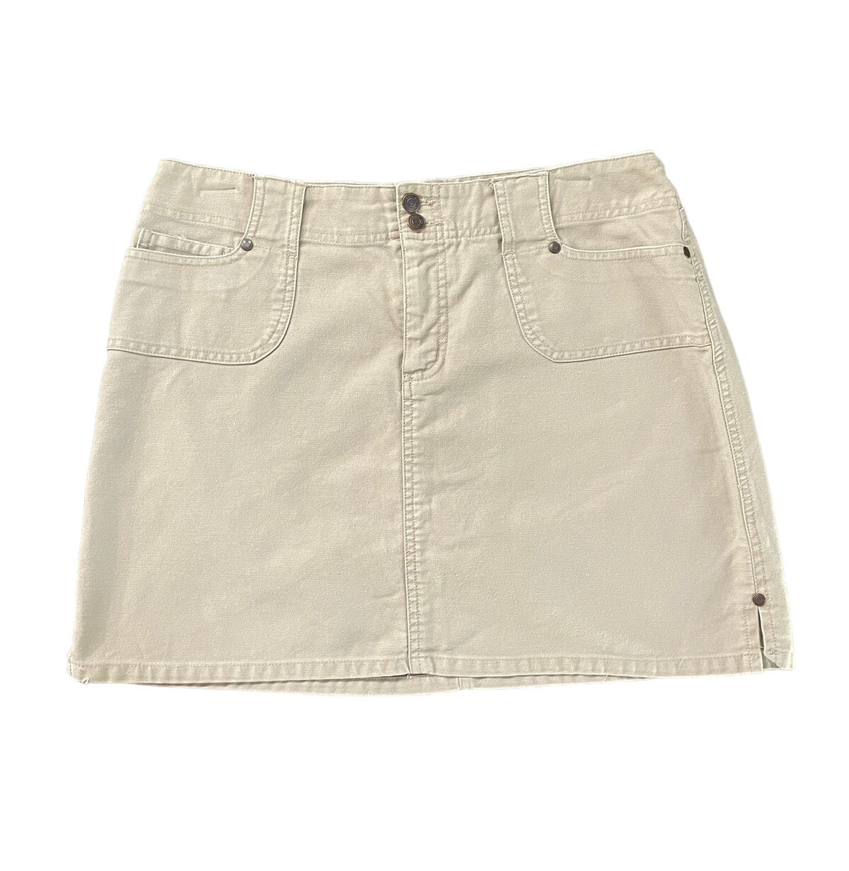 Y2K Preppy No Boundaries Khaki Mini Skirt Size 13 Jun… Gem