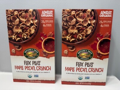 2 Organic, Natures Path Flax Plus Maple Pecan Crunch Cereal, 11.5 oz (325 g)