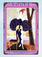 vintage reproduction art print 1924 metal tin sign