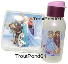 Tupperware Disney Frozen Sandwich Keeper Anna Elsa Olaf 12 oz Sports Bottle