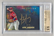 LUIS ARRAEZ 2020 TOPPS INCEPTION GOLD INK AUTO AUTOGRAPH RC #23/25 BGS 9.5 10