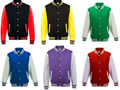 Unisex Baseball Sportjacke Erwachsene Uni mit Strickmanschetten