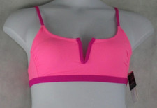 Salt  Cove Juniors V-Wire Bralette Bikini Top Swimsuit, Pink, Small