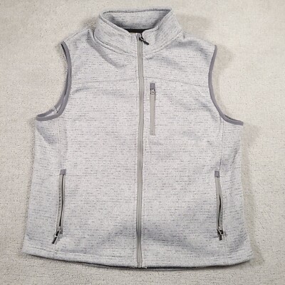 American Outback Vest Mens XL Gray Full Zip Outdoors Hiking Pockets