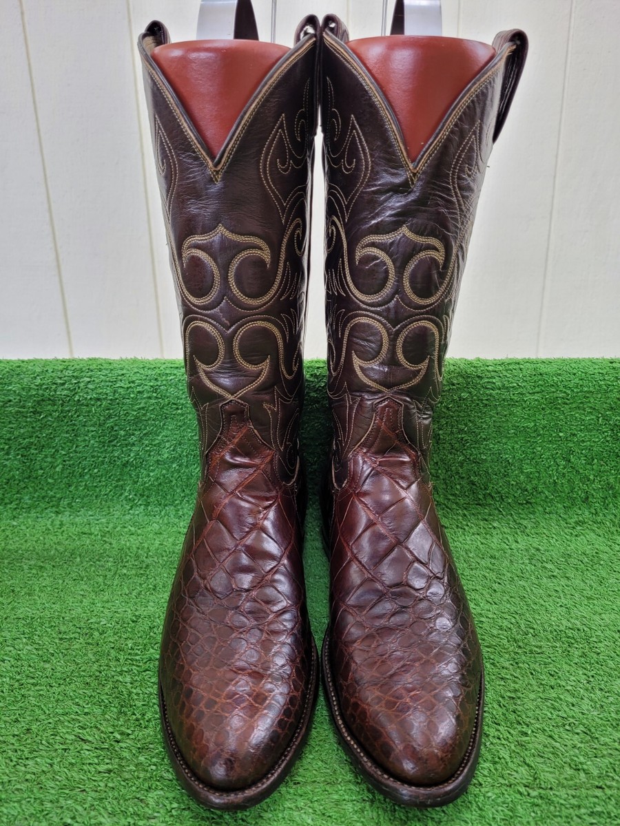 10 D ⭐ VINTAGE ⭐ TONY LAMA ⭐ EL REY ⭐ ALLIGATOR ⭐ RARE