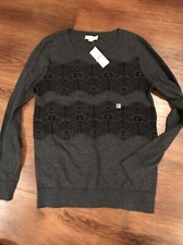 LOFT WOMAN’s Grey Pullover Sweater Top long sleeves NWT Small Lightweight Cute